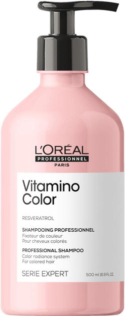 Профессиональный шампунь L'Oreal Professionnel Serie Expert Vitamino Color для защиты и сохранения цвета окрашенных волос 500 мл (3474636975952) 