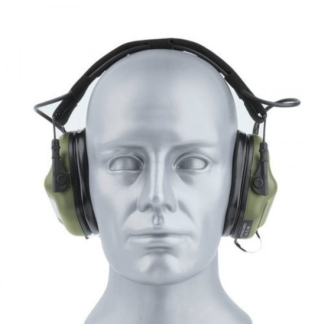 Навушники для стрільби Тактичні Мікрофон Кріплення на шолом Активні Олива EARMOR M32 Зелений - изображение 2