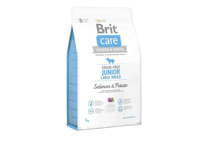 Сухой корм для собак Brit Care Grain Free Junior Large Breed Salmon ...