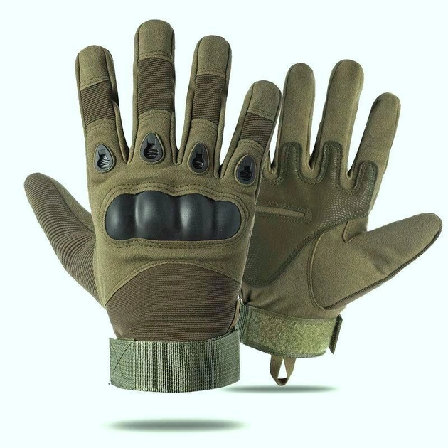 Тактические перчатки полно палые Edsy SP-0015 XL Оливковые - изображение 1