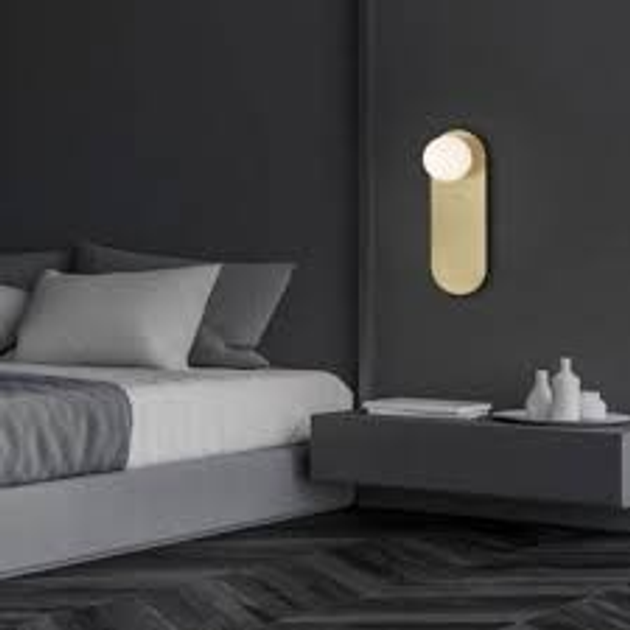 Бра Zambelis H64, H:30 L:12 Glass: Ø8 1xG9 MAX 25W Material: Metal-Opal Glass - изображение 2