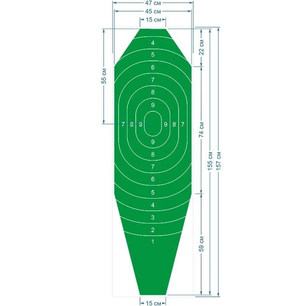 Мішень ЗСУ №8 ростова фігура 47х157 см DU-GARA (Targ-0015) - зображення 2