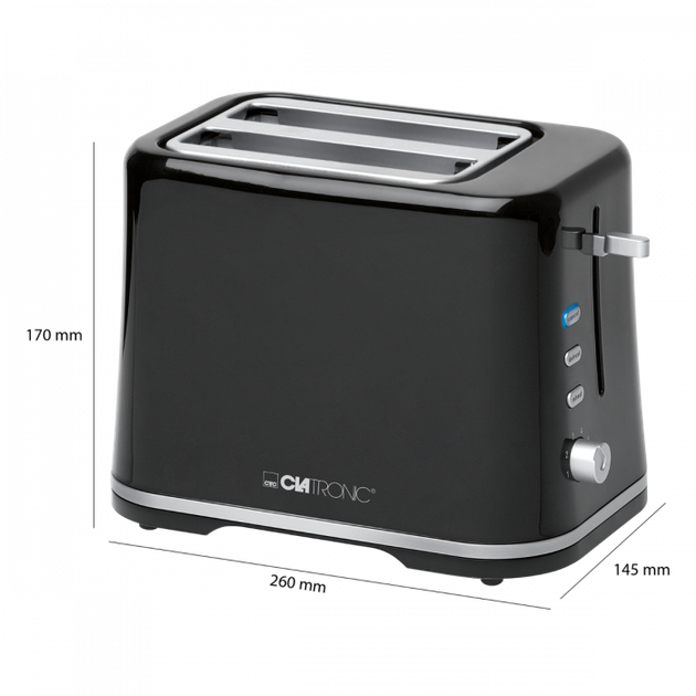 Тостер Clatronic TA 3554 black-silver - зображення 5
