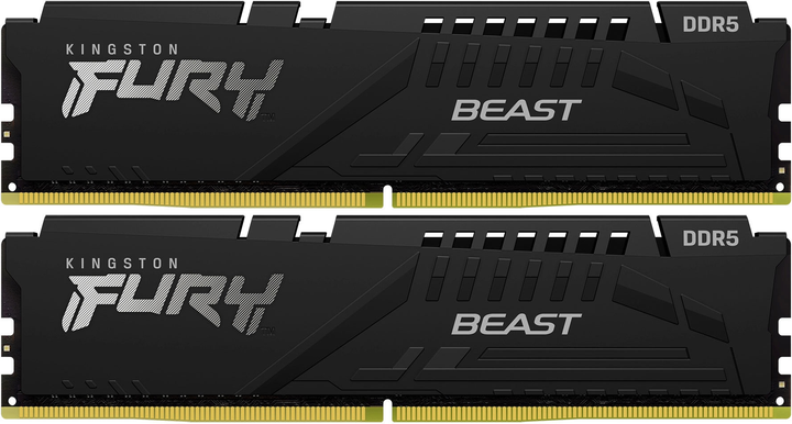 Оперативна пам'ять Kingston Fury DDR5-5600 65536MB PC5-44800 (Kit of 2x32768) Beast Black (KF556C40BBK2-64) - зображення 1