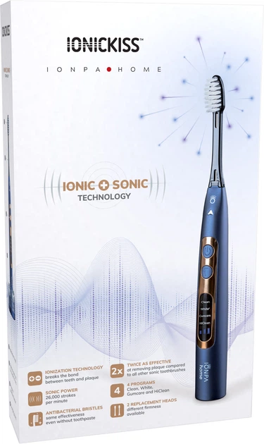 Elektryczna szczotka do zębów IONICKISS Ionpa Home granatowa (4969542146088) - obraz 4