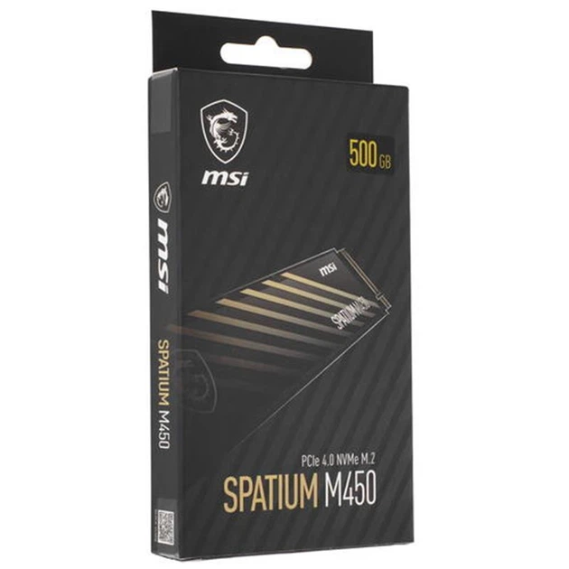 Накопитель SSD 500GB MSI Spatium M450 M.2 2280 PCIe 4.0 x4 NVMe 3D