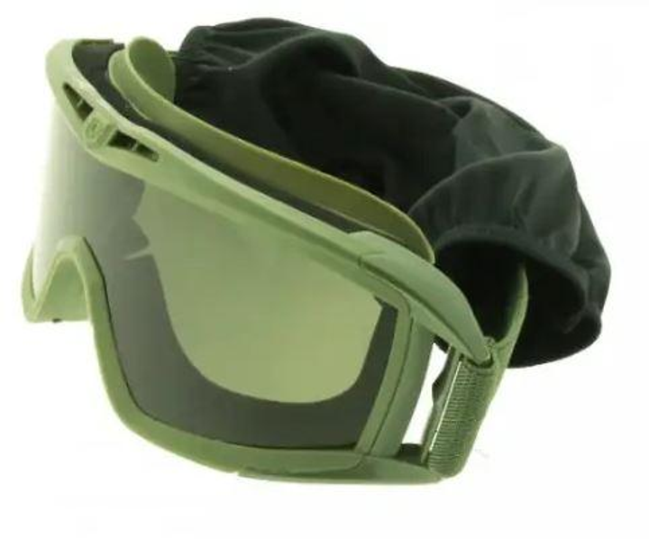 Такстические очки маска для ЗС України ATTACK олива - изображение 2