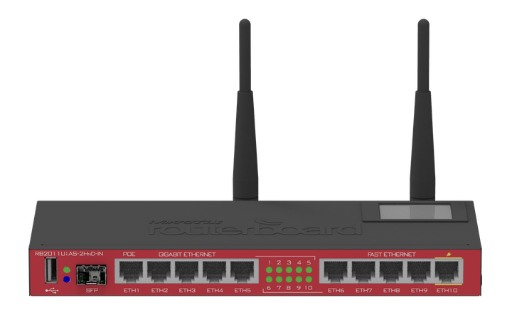 Маршрутизатор MikroTik RB2011UiAS-2HnD-IN 128 Мб – фото, отзывы ...