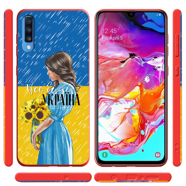 Чохол BoxFace Samsung A705 Galaxy A70 Україна дівчина з букетом ...