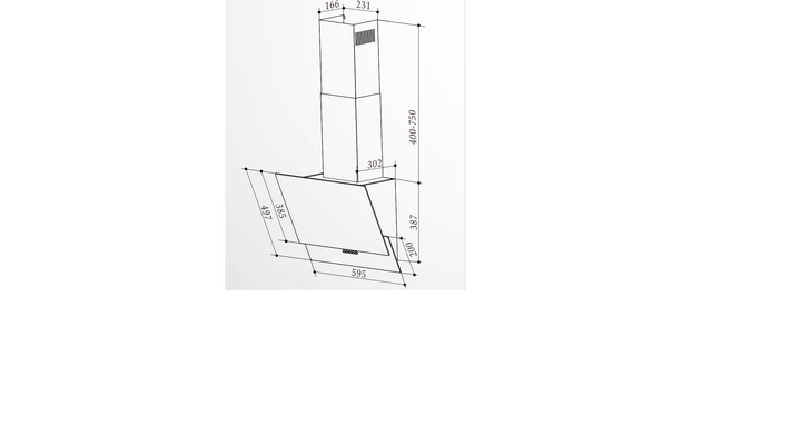Вытяжка Наклонная INTERLINE ALTEA WH A 60 PB/GL/A - изображение 12