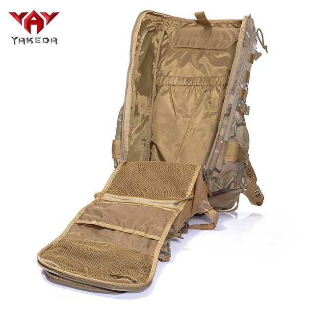Рюкзак тактичний військовий з кишенею для автомата YAKEDA 55L Койот KYC048 - зображення 2