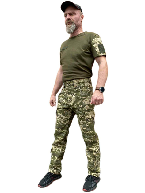 Военные тактические штаны рип-стоп ВСУ Размер M 48 четвертый рост хаки - изображение 1