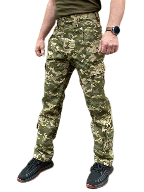 Військові тактичні штани ріп-стоп ЗСУ Розмір XL 52 третій зріст хакі - зображення 2