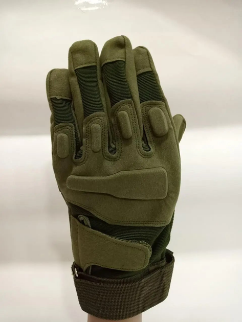 Перчатки тактические полнопалые с защитой L олива 043-4-2022 - изображение 1
