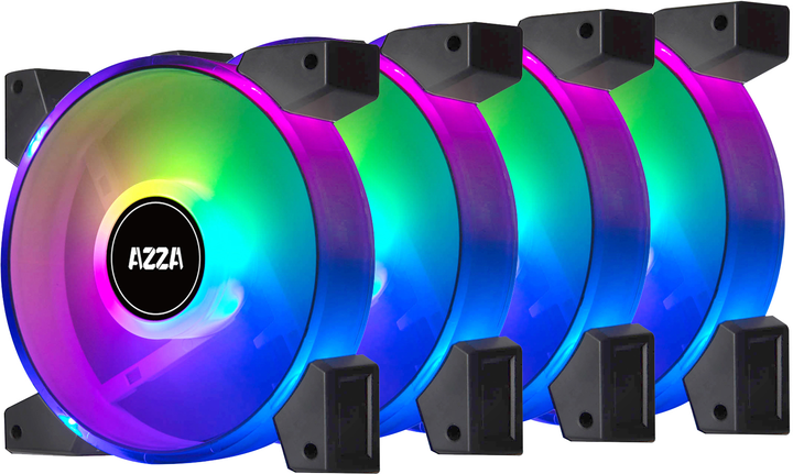 Набор вентиряторов AZZA Hurricane II 4 x Digital RGB (FNAZ-12DRGB2-241) - изображение 1
