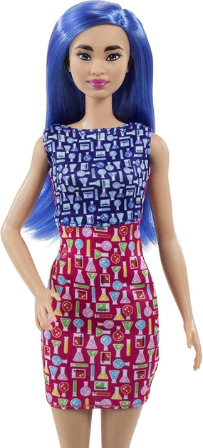 Кукла Барби-ученый в лабораторном халате, синими волосами и микроскопом Цена | Telcell Market