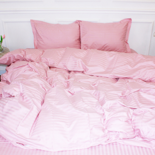 Постельное белье MirSon Satin Stripe 30-0007 Pink 143х210 полуторный ...