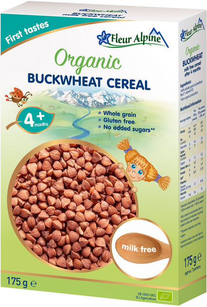 Дитяча каша безмолочна Fleur Alpine Organic Buckwheat Гречана 175 г (4779050670117) - зображення 1
