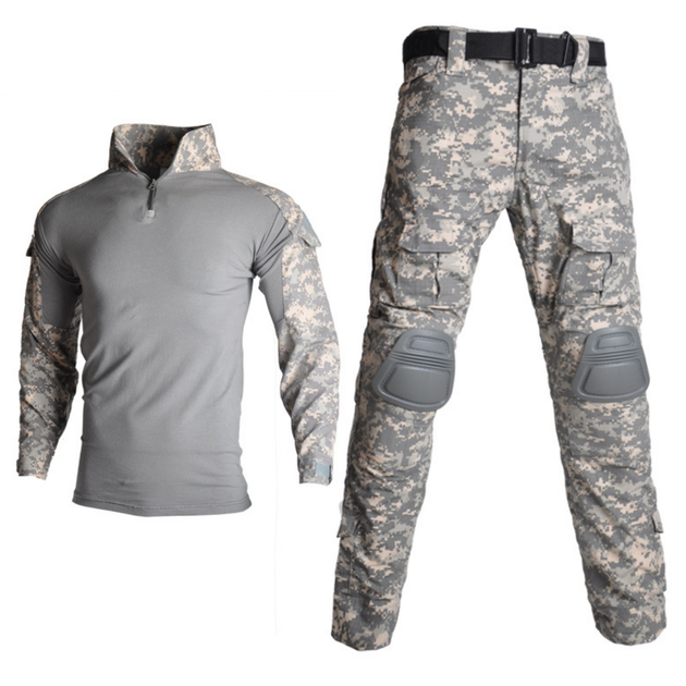 Тактичний військовий костюм HAN WILD ACU MM14 PIXEL Убакс і Штани із Захистом колін M Піксельний камуфляж HWP00268-2 - зображення 1