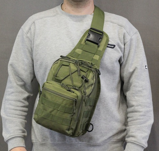 Тактична сумка через плече Хакі - зображення 2