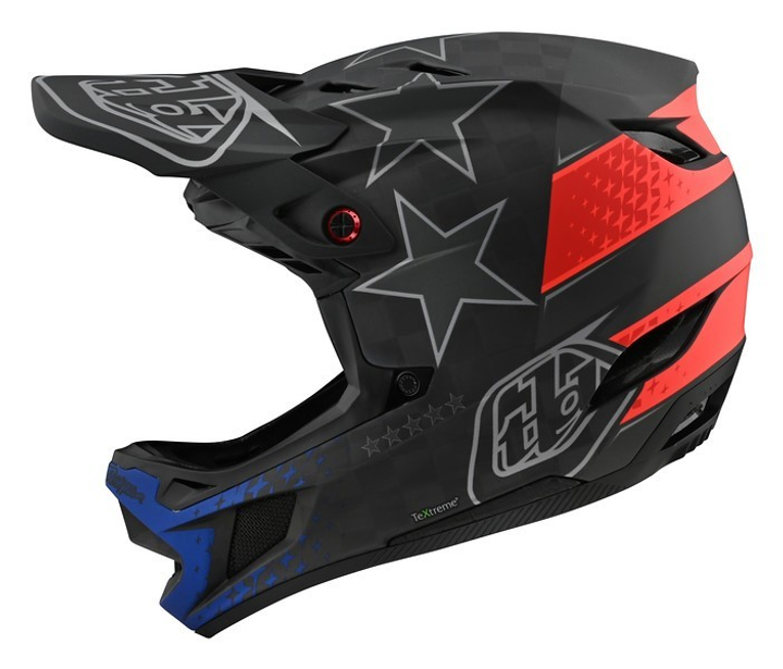 Вело шлем фуллфейс TLD D4 Carbon Freedom 2.0 Black/Red обхват головы 61 ...