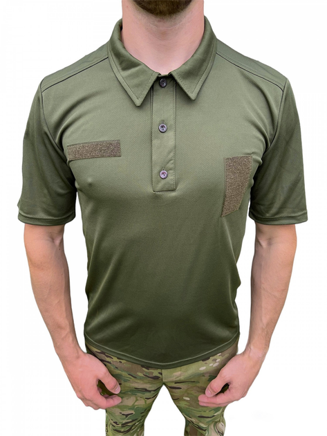 Поло тактическое ВСУ олива футболка поло кулмакс coolmax размер S 46 - изображение 1