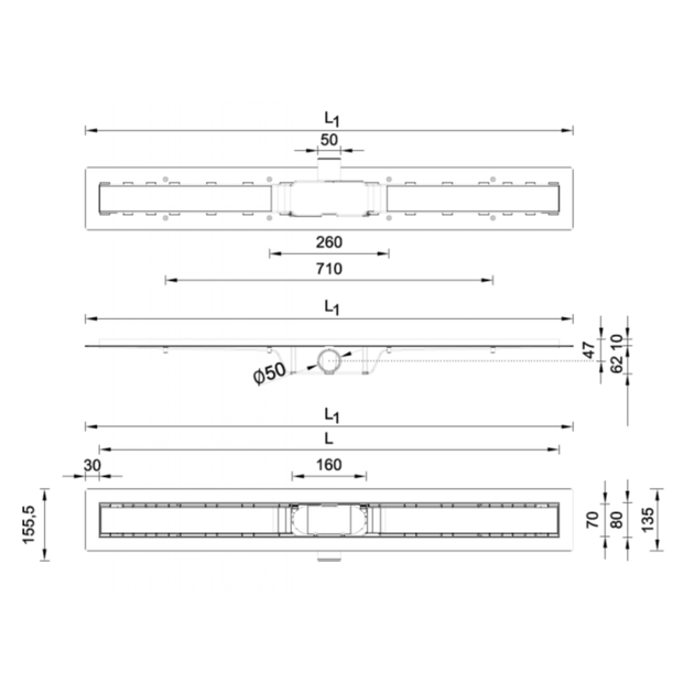 Душевой канал STYRON STY-G1-90 со стеклянной решеткой Acid-Etched и "сухим" сифоном - изображение 4