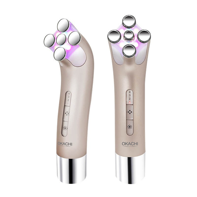 Микротоковый массажер для лица OKACHI GLIYA с технологиями RF+ EMS ...