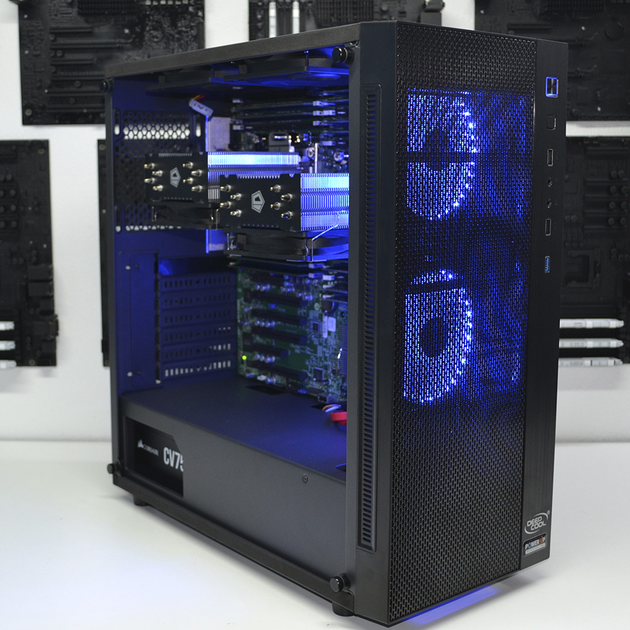 Двухпроцессорная рабочая станция PowerUp #67 Xeon E5 2670 v2 x2/32 GB ...