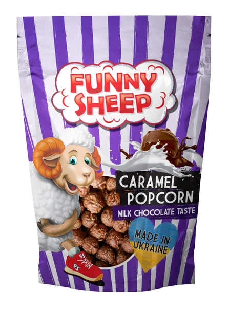 POPCORN様 Попкорн Funny Sheep у карамелі зі смаком молочного шоколаду 90 г