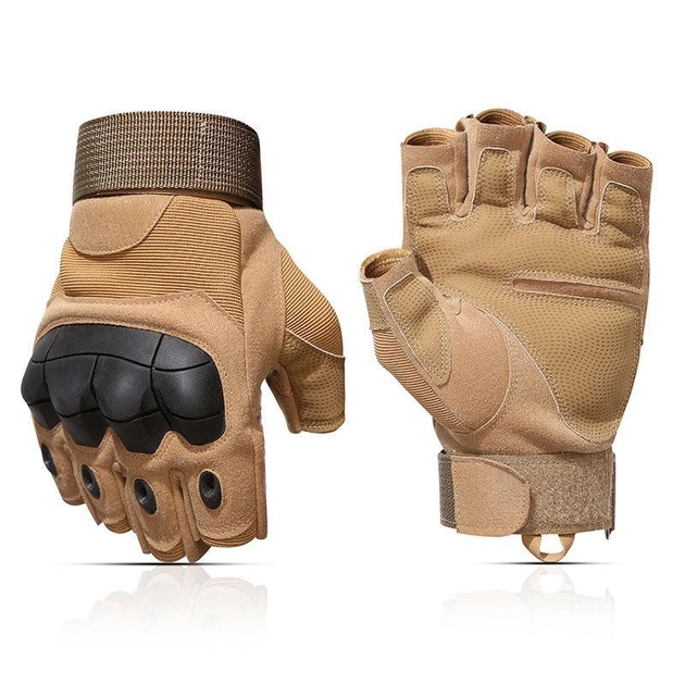Тактические беспалые перчатки Tactical Gloves Z902 M песочные - изображение 1