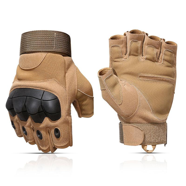 Тактические беспалые перчатки Tactical Gloves Z902 L песочные - изображение 1