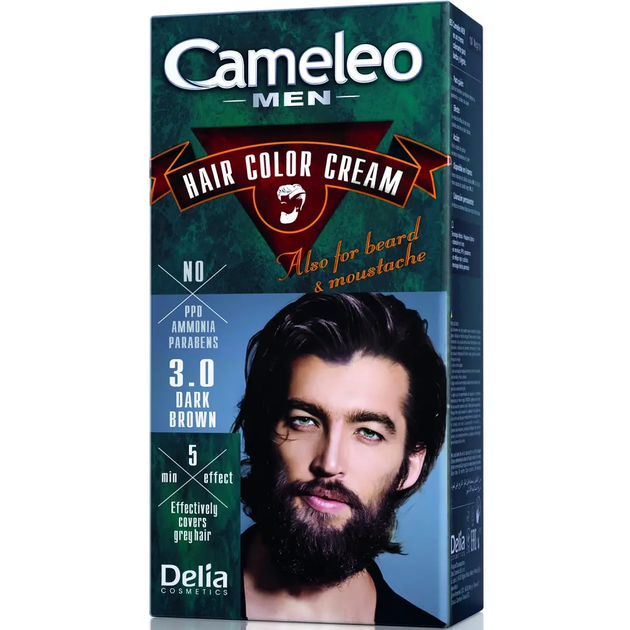 Крем-краска для мужчин Delia Cosmetics Cameleo Men для волос бороды и ...