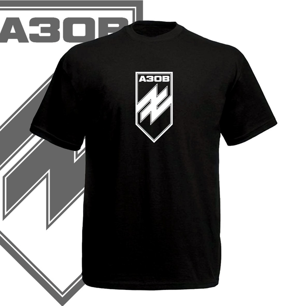 Футболка GBI "Азов" прямая классика, черный, L, ФЧ-0277 – Брендовая ...