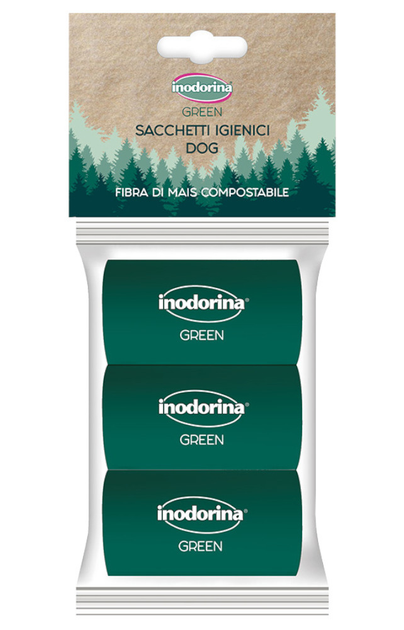 Пакеты для уборки за собаками Inodorina Green одноразовые ...
