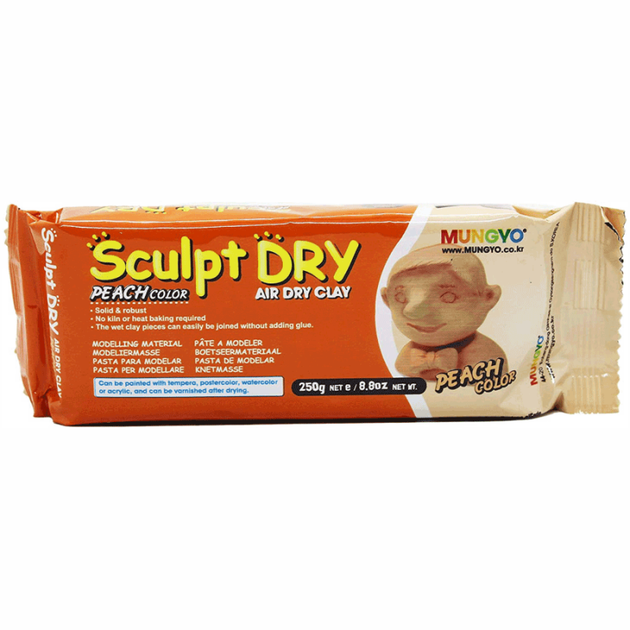 Маса для моделювання, персикова, самозастигаюча, 250 г., ''Sculpt Dry'', MUNGYO - Фото 1 Маса для моделювання, персикова, самозастигаюча, 250 г., ''Sculpt Dry'', MUNGYO - изображение 1