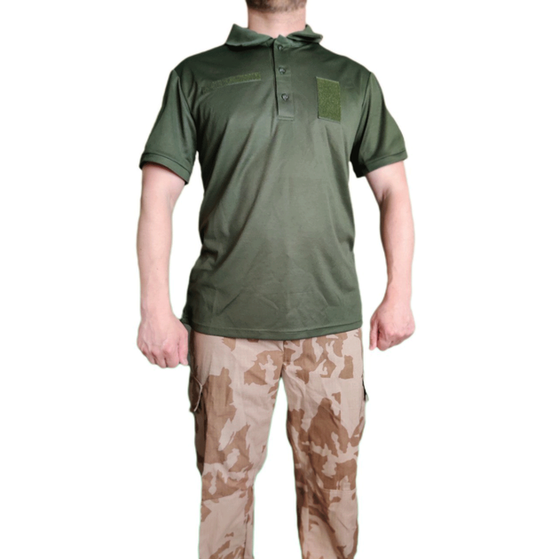 Рубашка поло военная для ЗСУ зеленая L (50) - изображение 1