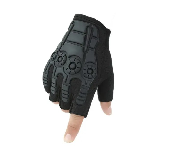 Перчатки беспалые тактические RUIN HAWK в стиле милитари черный XL 01066 - изображение 1