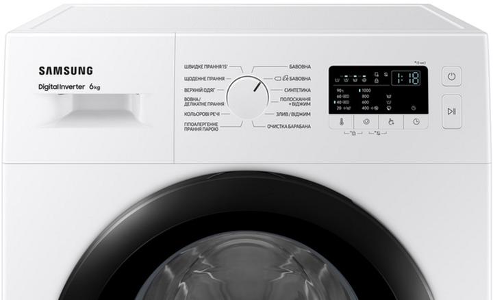 Пральна машина вузька Samsung WW60A3100BE/UA - зображення 6