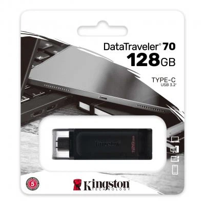 USB флеш накопитель Kingston 128GB DataTraveler 70 USB 3.2 / Type-C (DT70/128GB) - Фото 3 USB флеш накопитель Kingston 128GB DataTraveler 70 USB 3.2 / Type-C (DT70/128GB) - изображение 3