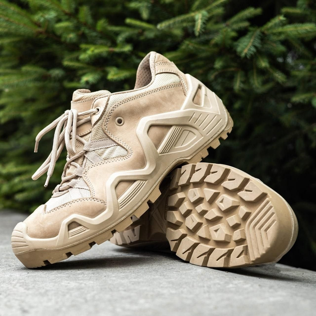 Тактичні кросівки низькі бежеві HIMARS Beige tactical sneakers розмір 45 - зображення 1