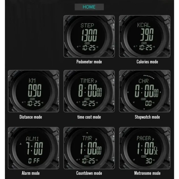 Мужские тактические часы Skmei 1356 Compass (с компасом) для военных - изображение 5
