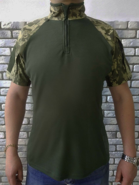 Військова тактична сорочка з коротким рукавом Убакс 50 Хакі Піксель - зображення 1