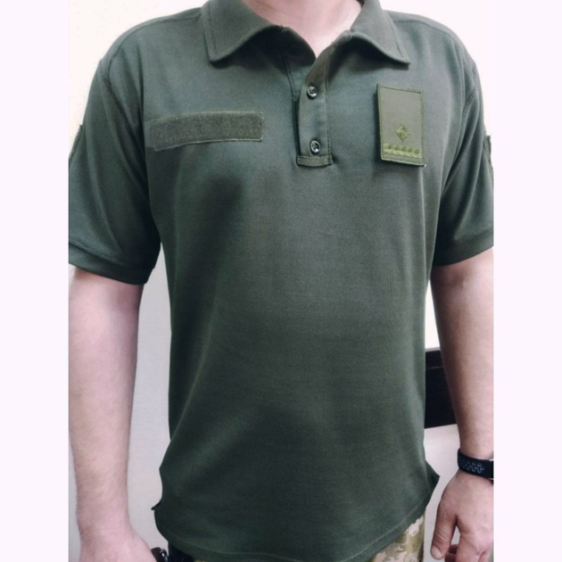 Военная тактическая футболка с коротким рукавом Поло 46 Хаки - изображение 1
