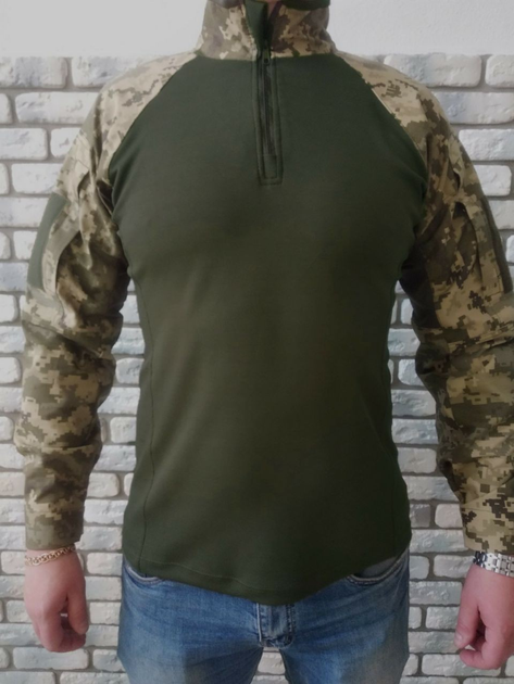 Военная тактическая рубашка с длинным рукавом Убакс 48 Хаки Пиксель - изображение 1