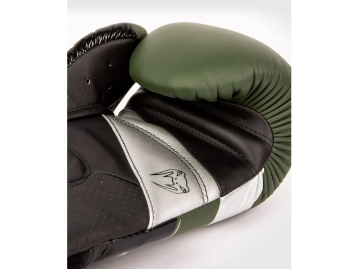 Рукавички тренувальні VENUM Elite Evo Boxing Gloves 10 унцій хакі/чорний (5271) - зображення 6