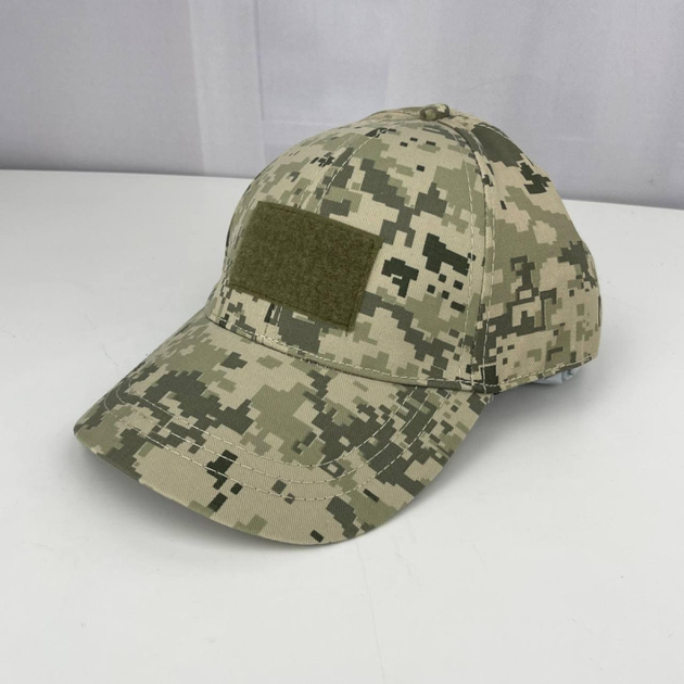 Тактическая боевая военная кепка с липучкой ВСУ Пиксель 7287 размер универсальный - изображение 1