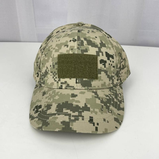 Тактическая боевая военная кепка с липучкой ВСУ Пиксель 7287 размер универсальный - изображение 2