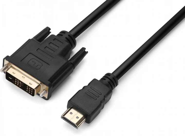 17661U Câble Hdmi Dvi Mâle Vers Dvi 18+1 Mâle Blanc-Doré 1 M [W27497