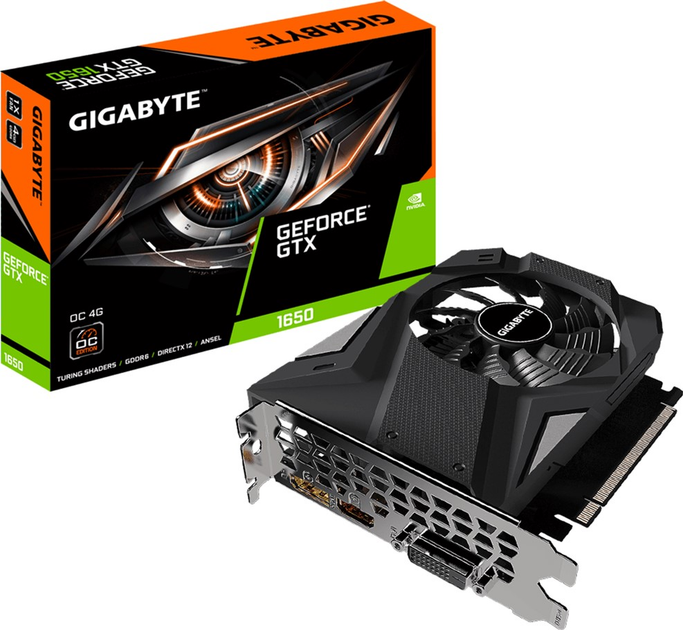 Видеокарта Gigabyte PCI-Ex GeForce GTX 1650 D6 OC 4GB GDDR6 (128bit) (1590/12000) (DVI-D, HDMI, DisplayPort) (GV-N1656OC-4GD) - изображение 4